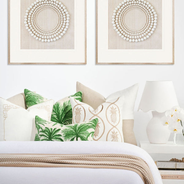 Palmy Oasis 30x50 - 100% Cotton Printed Design Discover the Palmy Oasis 30x50, crafted from 100% cotton with a stylish printed design and knife edge finish.