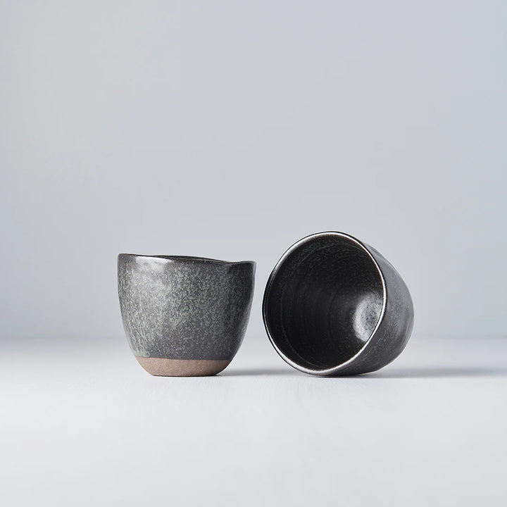 Lopsided Tea-mug 200ml / Black & Bisque