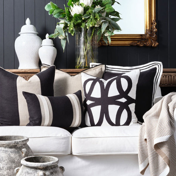 Linen Milano Black 50x50