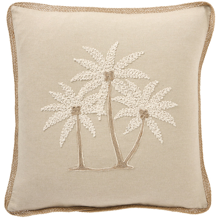 St Barths Palms 50x50 100% Cotton. Applique. Embroidery. Piping.