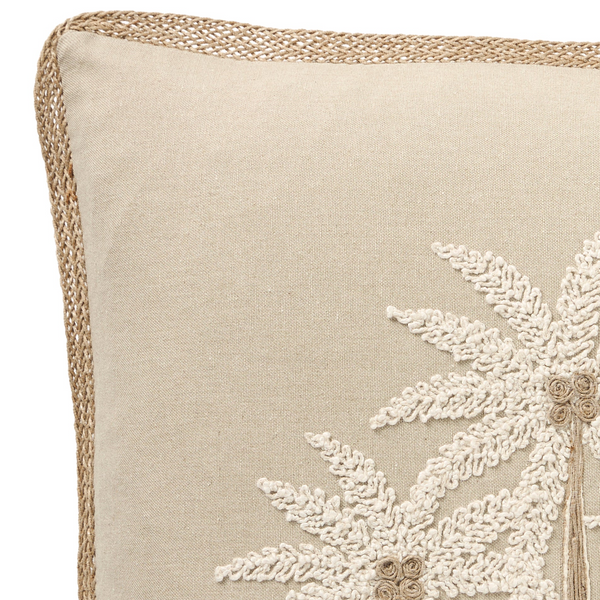 St Barths Palms 50x50 100% Cotton. Applique. Embroidery. Piping.