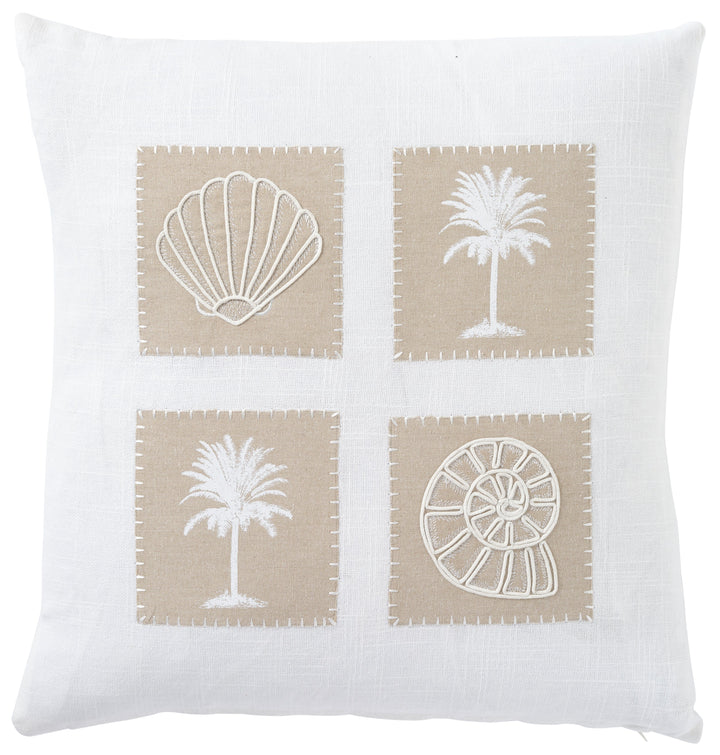 Bermuda Island 50x50 100% Cotton. Embroidered. Applique. Knife Edge.