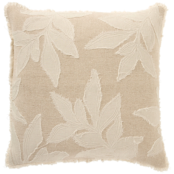 Coco Palms 50x50 100% Cotton. Jute Blend. Applique. Embroidered. Edging