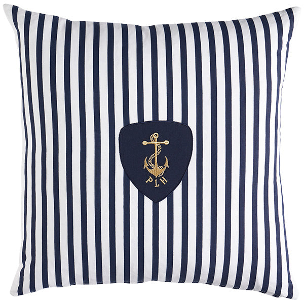 Nautical Stripes 55x55 - 100% Cotton Explore Nautical Stripes 55x55 in 100% Cotton. Features printed, applique, and embroidered designs. Perfect for nautical-themed decor.