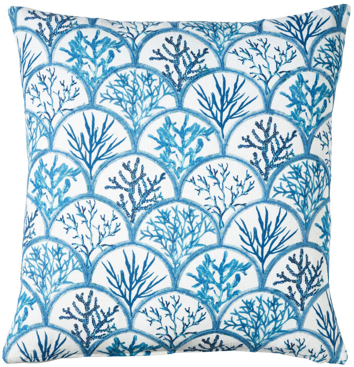 Palm Bleu 50x50 - 100% Cotton Printed Applique Discover Palm Bleu 50x50, featuring 100% cotton, printed design, and elegant applique for your home decor.