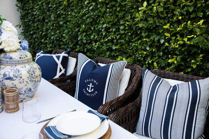 Linen Capri Stripes Navy 55x55 - 100% Linen Fabric Explore our Linen Capri Stripes Navy 55x55, crafted from 100% Linen with a stylish printed design and knife edge finish.