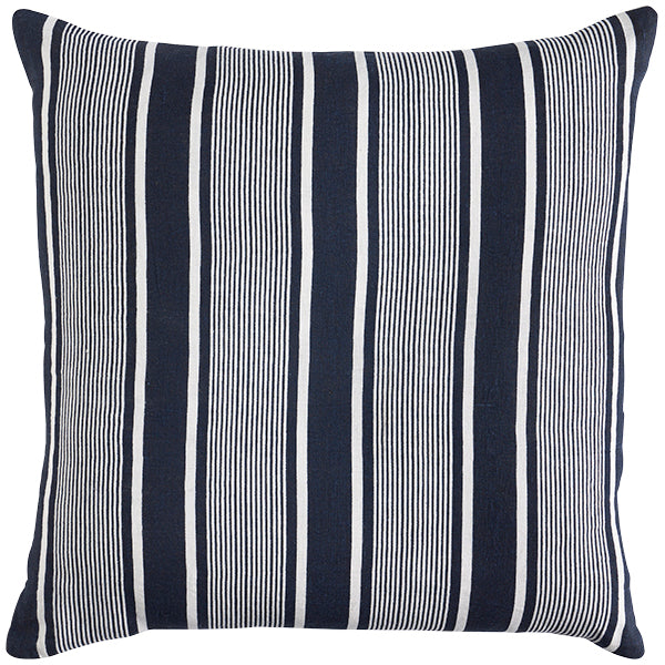 Linen Capri Stripes Navy 55x55 - 100% Linen Fabric Explore our Linen Capri Stripes Navy 55x55, crafted from 100% Linen with a stylish printed design and knife edge finish.