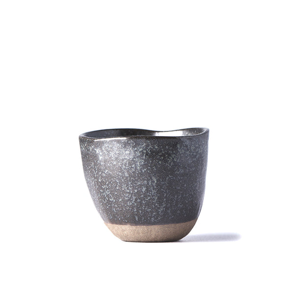 Lopsided Mug 200ml Black Brown Glaze