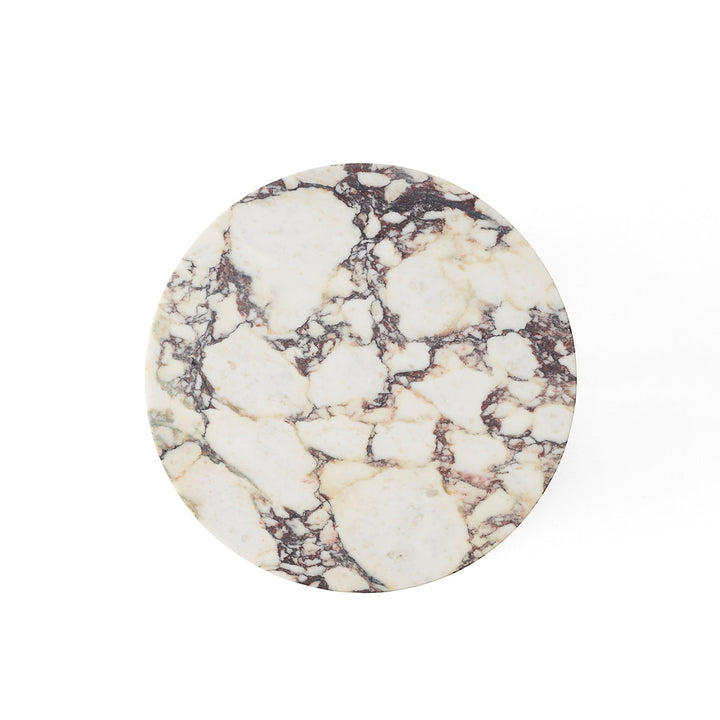 Androgyne Side Tabletop Dia. 42 cm (for Side Table 40 cm), Calacatta Viola Marble