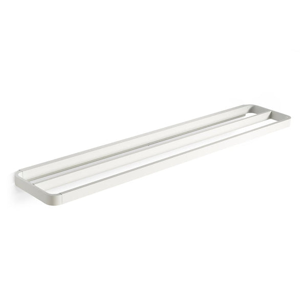 Rim Double Towel Rail Large, D70xW12xH3cm, White