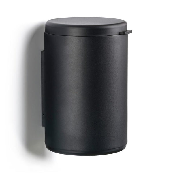 Rim 3.3L Toilet Bin for Wall, D19cm, Black