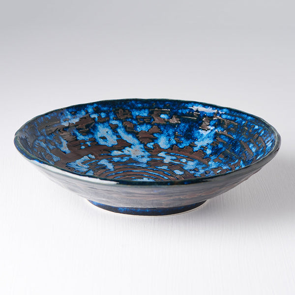 Pasta Bowl 24cm Copper Swirl Glaze