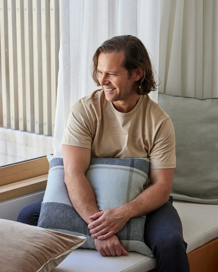 Dante Laurel Aero finished and soft to touch, Dante is a superb linen addition that will add a pop of lineal interest with the flexibility to be a feature, or a timeless companion pattern.Made from luxurious European linen, Dante Laurel is a fresh trans-s