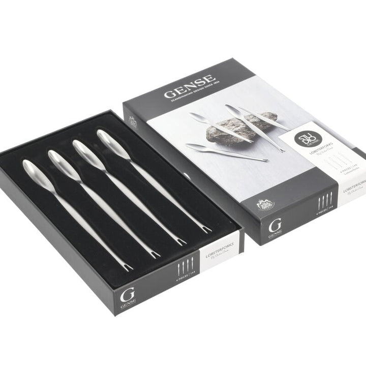 Gense Focus Steel Lobster Fork (Length 20.6 cm) 4 Pcs, 18/8 Stainless Steel, Matte