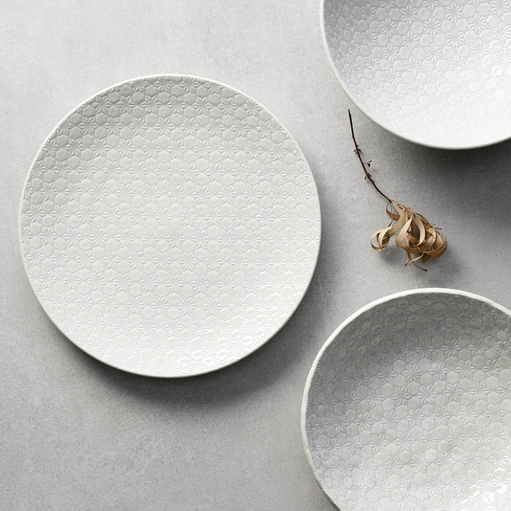 Tapas Plate, 17 cm Diamete, Ceramic, White Star Glaze, Regular Rim
