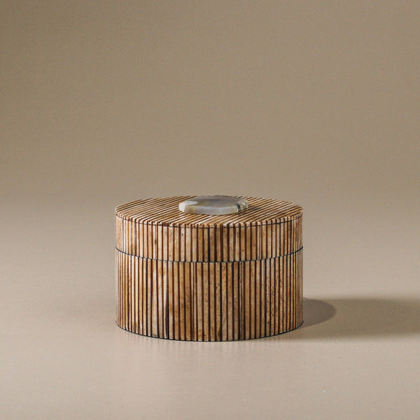 Brune Round Bone Canister