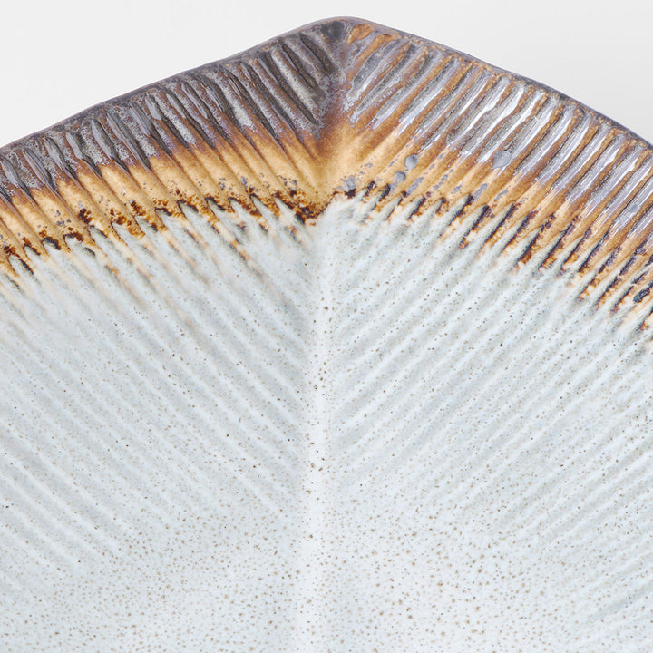 Leaf Shaped Bowl, 23 cm, Akane Grey