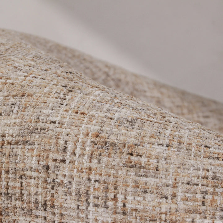 Aslan Occasional Chair Stone The Aslan Occasional Chair invites you to sink into plush comfort with its curved silhouette and soft, textured upholstery. This chair introduces a vibrant, multi-coloured fabric that adds bold personality while maintaining a