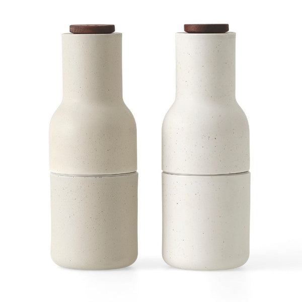 Audo CPH Bottle Grinders - Ceramic by Audo Copenhagen - The form, shaped more like a bottle, cleverly tricks the user to encourage a more playful and experimental interaction with the product. The powerful ceramic mechanism makes the grinder easy to opera