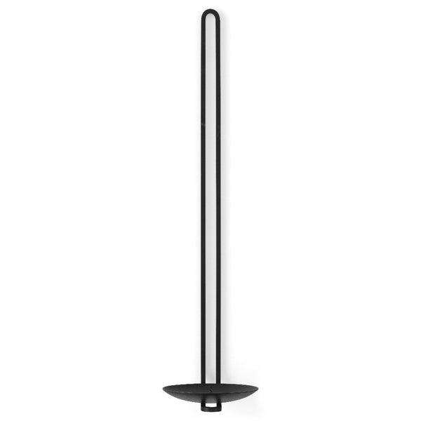 Audo CPH Clip Candle Holder (Height 34 cm), Wall by Audo Copenhagen - Product Information: Inspired by medieval candle holder designs, the Clip Wall Candle holder in black powder-coated metal or gleaming brass is simple in form yet powerful in expression.