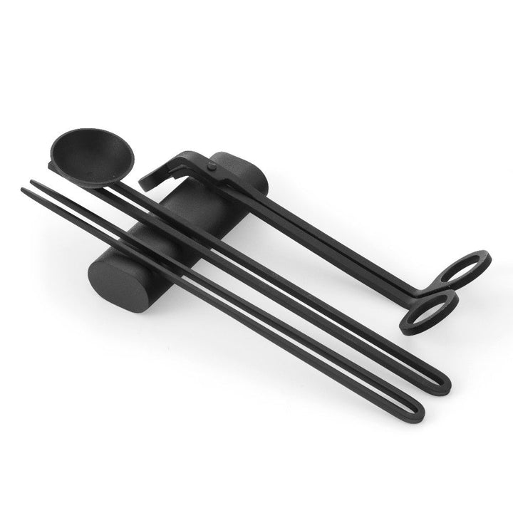 Audo CPH Clip Candle Care Kit by Audo Copenhagen - Product Information: Designed for optimal candle care and performance, the four-piece Candle Care Kit includes elegant tools in powder-coated metal. A candle snuffer, wick trimmer and pick ensure less smo