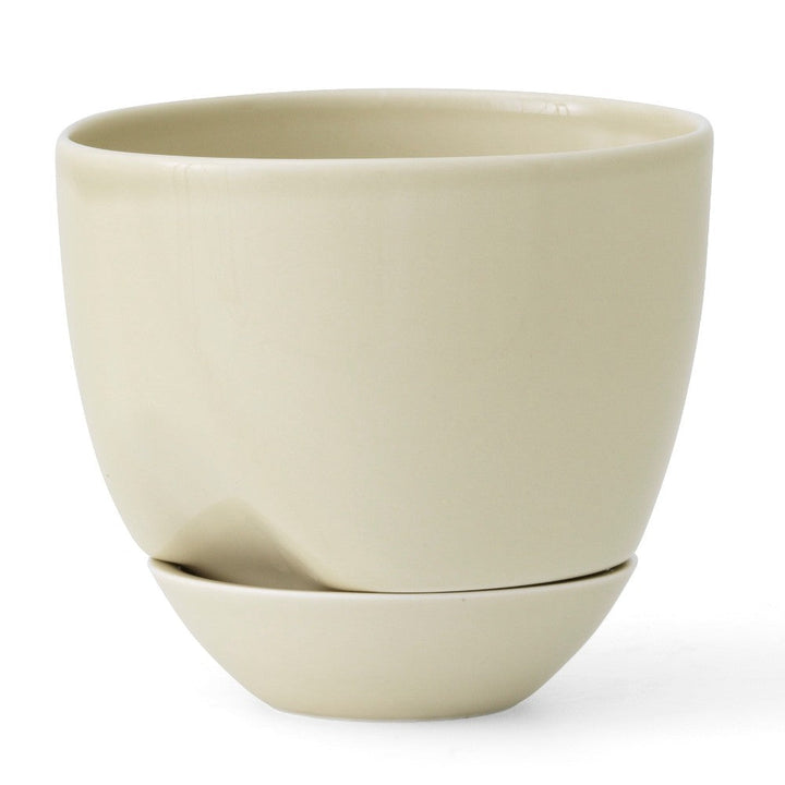 Audo CPH Hydrous Planter (Diam. 12 cm) by Audo Copenhagen - Product Information: Our clever, self-watering pot ensures easy plant care whether you are home or away. Shaped from stoneware glazed for a glossy finish, the practical design enables the plant t