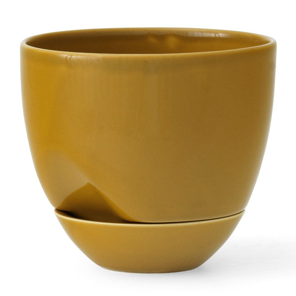 Audo CPH Hydrous Planter (Diam. 12 cm) by Audo Copenhagen - Product Information: Our clever, self-watering pot ensures easy plant care whether you are home or away. Shaped from stoneware glazed for a glossy finish, the practical design enables the plant t