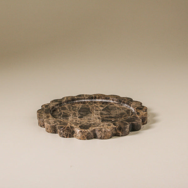 Calile Tray Brown Emperador Marble