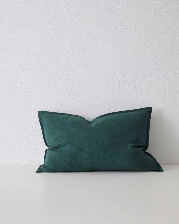 Como Forest Luxe Linen Cushion - 40cm x 60cm Discover the Como Forest cushion, crafted from premium stonewashed linen for a vintage feel. Ideal for any space!