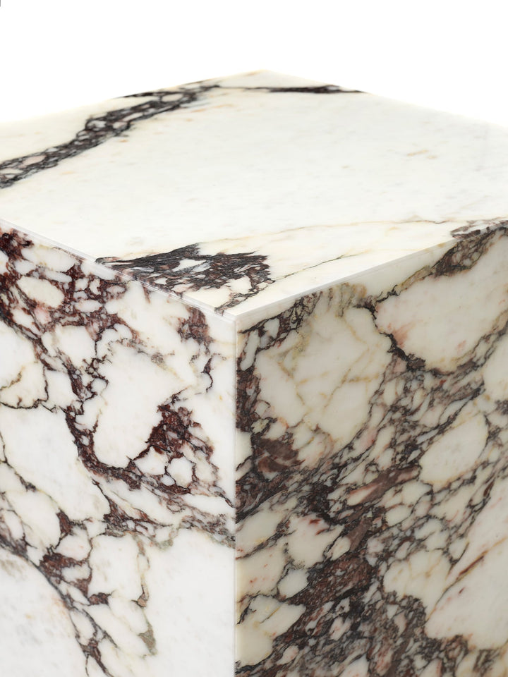 Plinth Tall Rose Calacarra Viola Marble