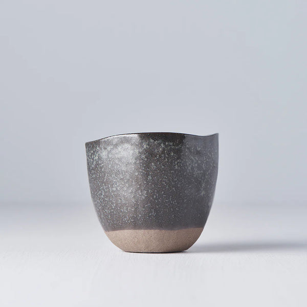 Lopsided Tea-mug 200ml / Black & Bisque
