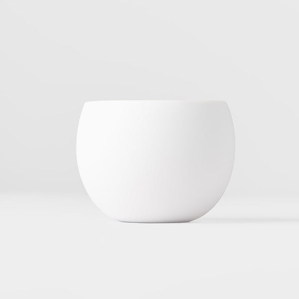 Cup Shochu 8.5cm Matte White & Light Blue Glaze