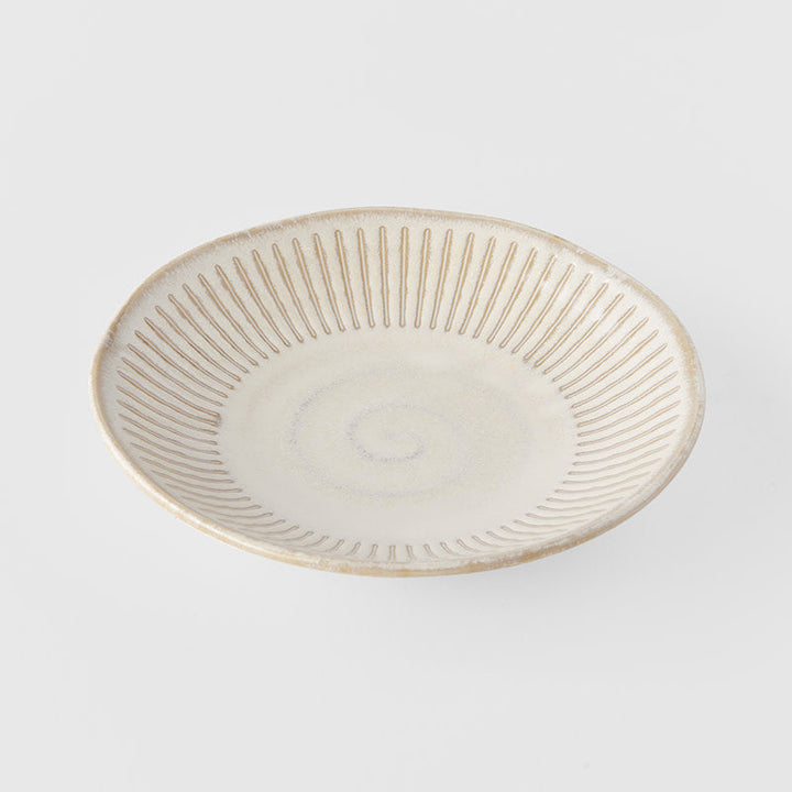 Home Tapas Plate 16cm Ridged Alabaster Glaze