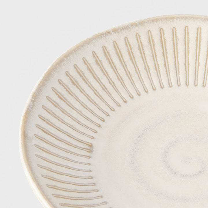 Home Tapas Plate 16cm Ridged Alabaster Glaze