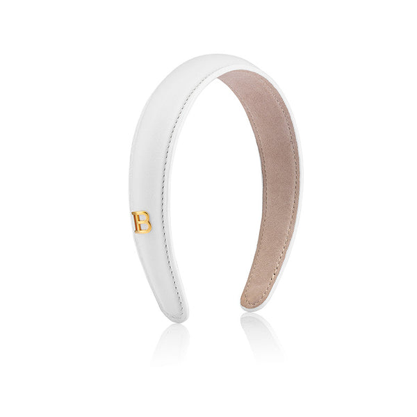 Balmain FW24 Legacy Leather Puffed Headband