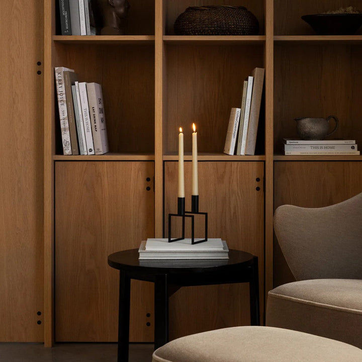 Audo CPH Kubus Line, Candle Holder by Audo Copenhagen - Product Information:Mogens Lassen designed the very first Kubus candle holder in 1962 for the interior of a restaurant in northern Zealand, Denmark. Since then, it has evolved into a series of iconic
