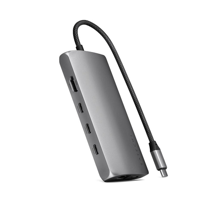 Satechi USB-C Multiport Adapter 8K with Ethernet V3 (Space Grey) Add a plethora of connections to your laptop or desktop with the Satechi USB-C Multiport Adapter 8K with Ethernet V3. This versatile adapter minimizes clutter and maximizes efficiency with 8
