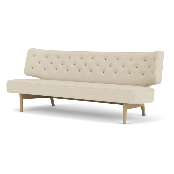 Radiohus 2 Seater Sofa by Audo Copenhagen - An exclusive and rare design from Vilhelm Lauritzen, the Radiohus Sofa was designed for Denmark’s Radio House – today the Royal Danish Academy of Music – in 1936. A pioneering piece of Nordic Functionalism, the