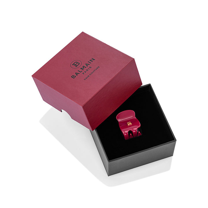 Balmain SS25 Extra Small Hair Pinch Clip Burgundy