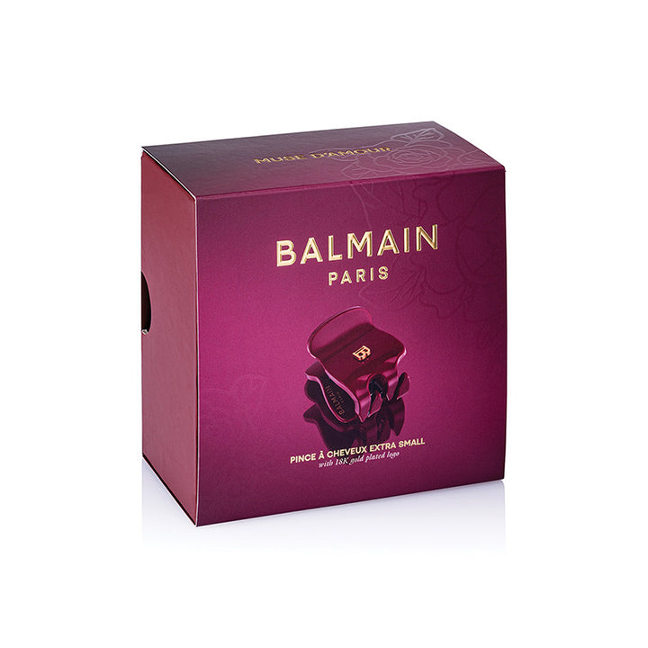 Balmain SS25 Extra Small Hair Pinch Clip Burgundy