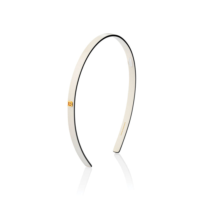 Balmain Small Headband - White & Black
