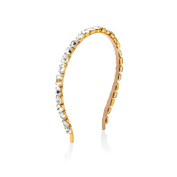 Balmain Crystal Gold & Silver Small Headband FW23