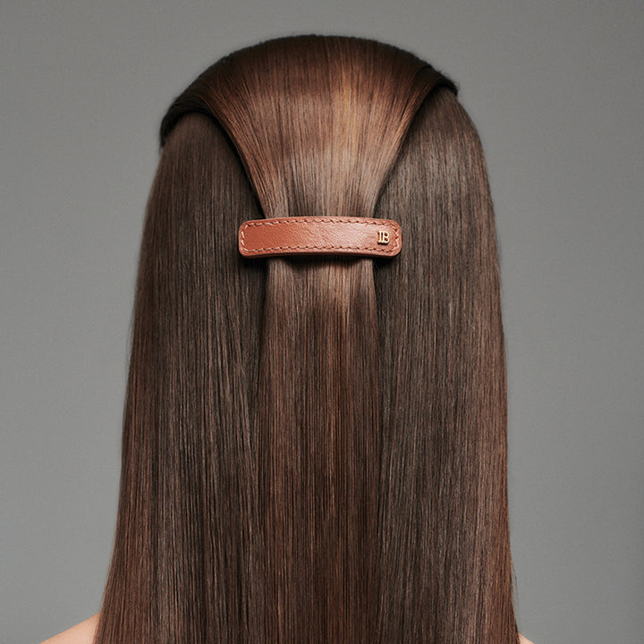 Riviera Luxury Leather Barrette - Medium