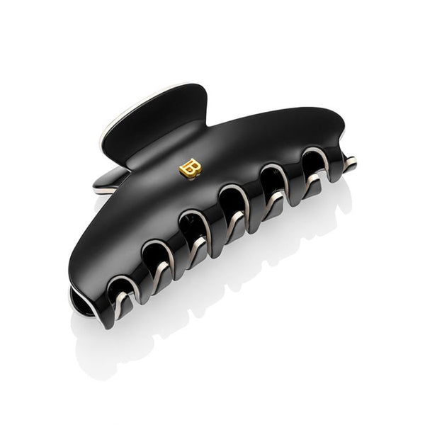 Balmain Large Hair Pinch Clip - Black/White