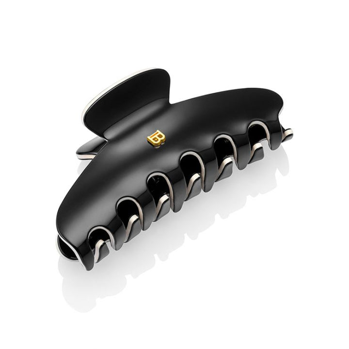 Balmain Large Hair Pinch Clip - Black/White