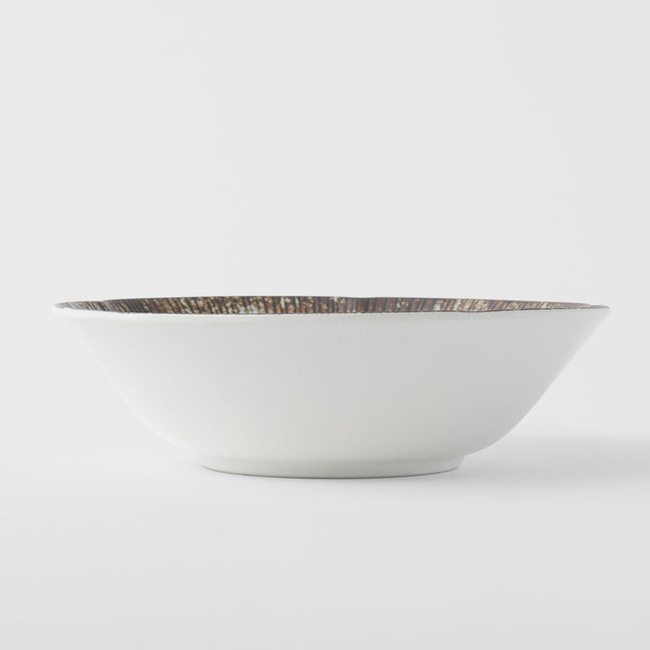 21cm Early Snow Glaze bowl from ICE WHITEWASH collection, ideal for soups or salads, enhancing modern kitchen aesthetics.