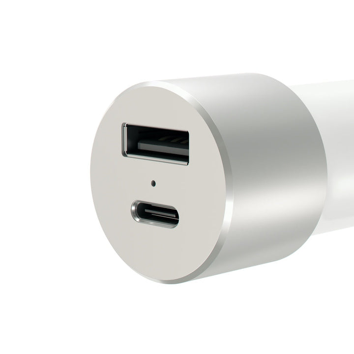 Satechi 72W USB-C PD Car Charger Bring your devices along for the ride with the Satechi 72W Type-C PD Car Charger. Using the latest Power Delivery technology, the 72W Car Charger delivers up to 60W from its USB-C port to fast charge compatible laptops, ta