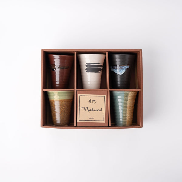 Cups Set Five Harmony Glazes