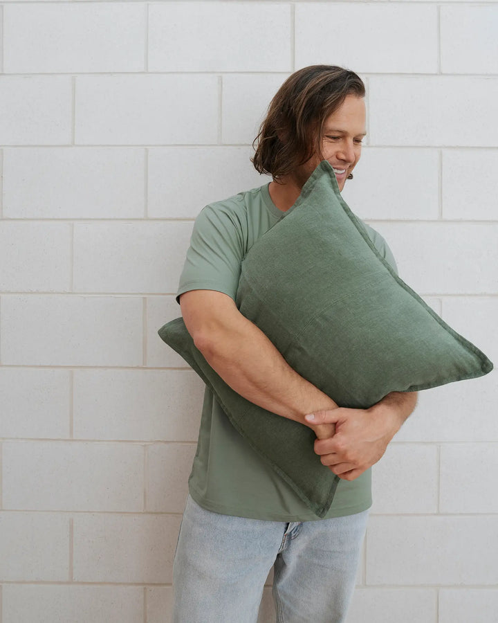 Como Juniper Linen Cushion – Cool-Toned Elegance Refresh your decor with the Como Juniper cushion, crafted from premium stonewashed linen for a soft, vintage feel.