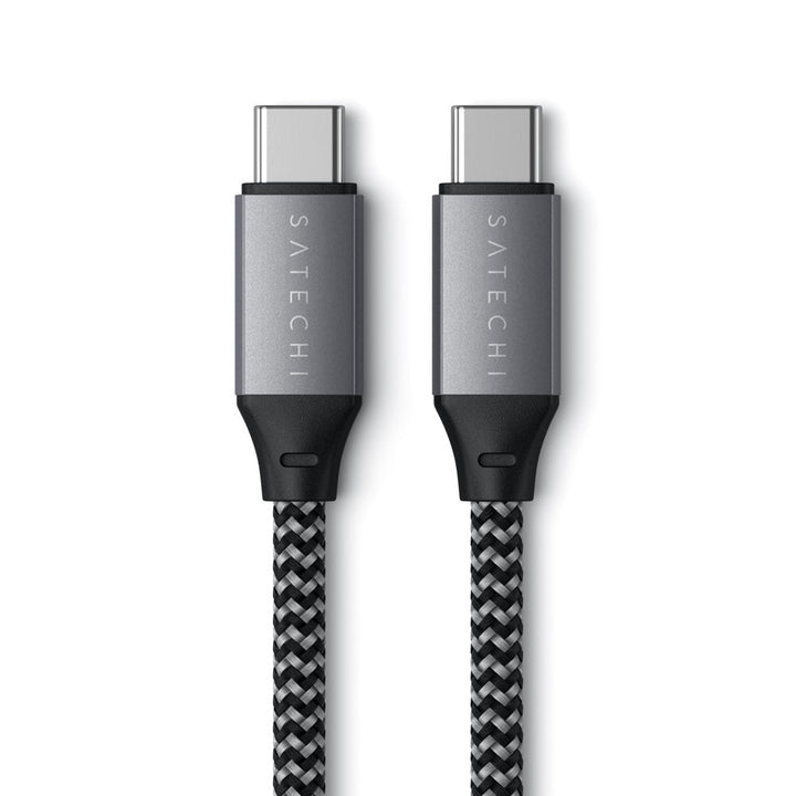 Satechi USB-C to USB-C Short Cable 25cm (Space Grey) Complete your charging setup with the Satechi USB-C to USB-C Cable, featuring a durable design and shorter length to make on-the-go charging even more convenient. This cable pairs perfectly with the Sat